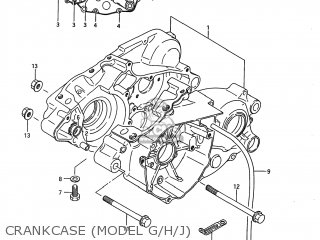 CRANKCASE (MODEL G/H/J) - RM80 1993 (P) USA (E03)