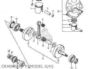 CRANKSHAFT (MODEL G/H) - RM80 1993 (P) USA (E03)