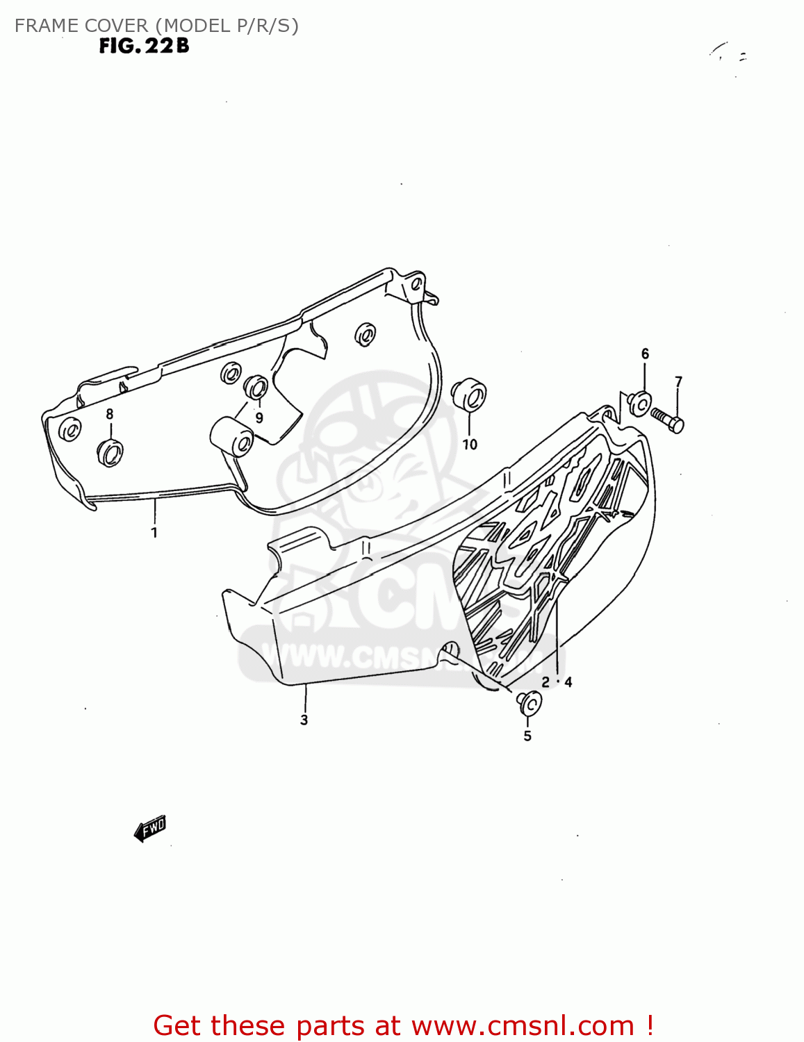 FRAME COVER (MODEL P/R/S) RM80 1994 (R) USA (E03)