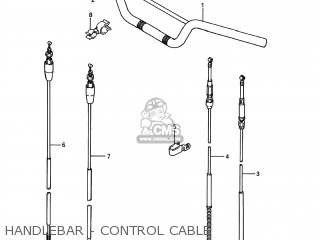 HANDLEBAR - CONTROL CABLE - RM80 1994 (R) USA (E03)
