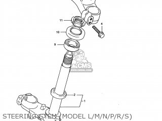 STEERING STEM (MODEL L/M/N/P/R/S) - RM80 1994 (R) USA (E03)