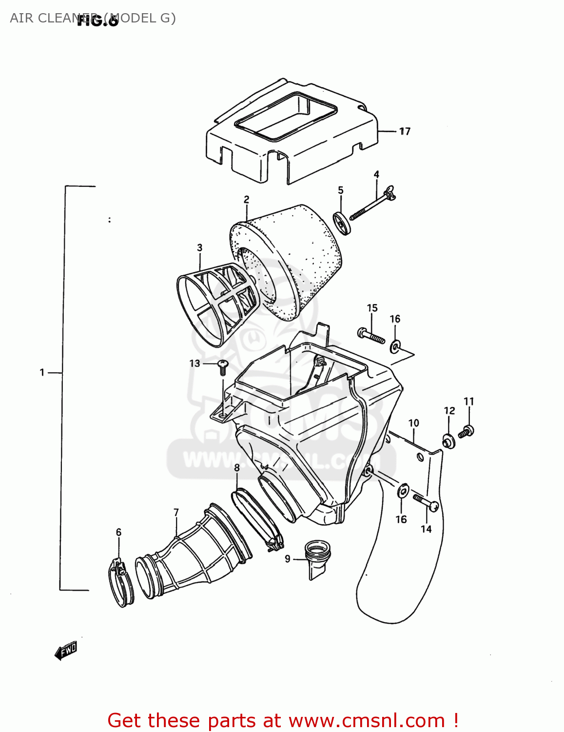 AIR CLEANER (MODEL G) RM80 1995 (S) USA (E03)