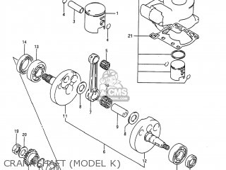 CRANKSHAFT (MODEL K) - RM80 1995 (S) USA (E03)