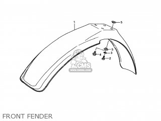 FRONT FENDER - RM80 1995 (S) USA (E03)