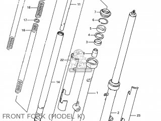 FRONT FORK (MODEL K) - RM80 1995 (S) USA (E03)