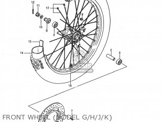 FRONT WHEEL (MODEL G/H/J/K) - RM80 1995 (S) USA (E03)