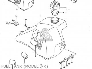 FUEL TANK (MODEL J/K) - RM80 1995 (S) USA (E03)