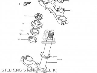 STEERING STEM (MODEL K) - RM80 1995 (S) USA (E03)