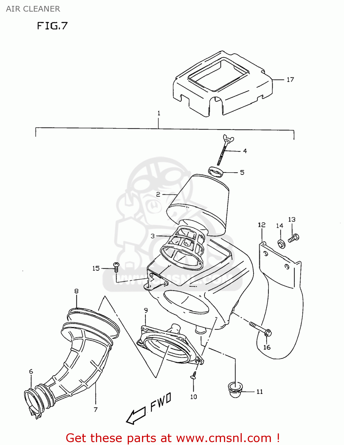 AIR CLEANER RM80 1996 (T) USA (E03)