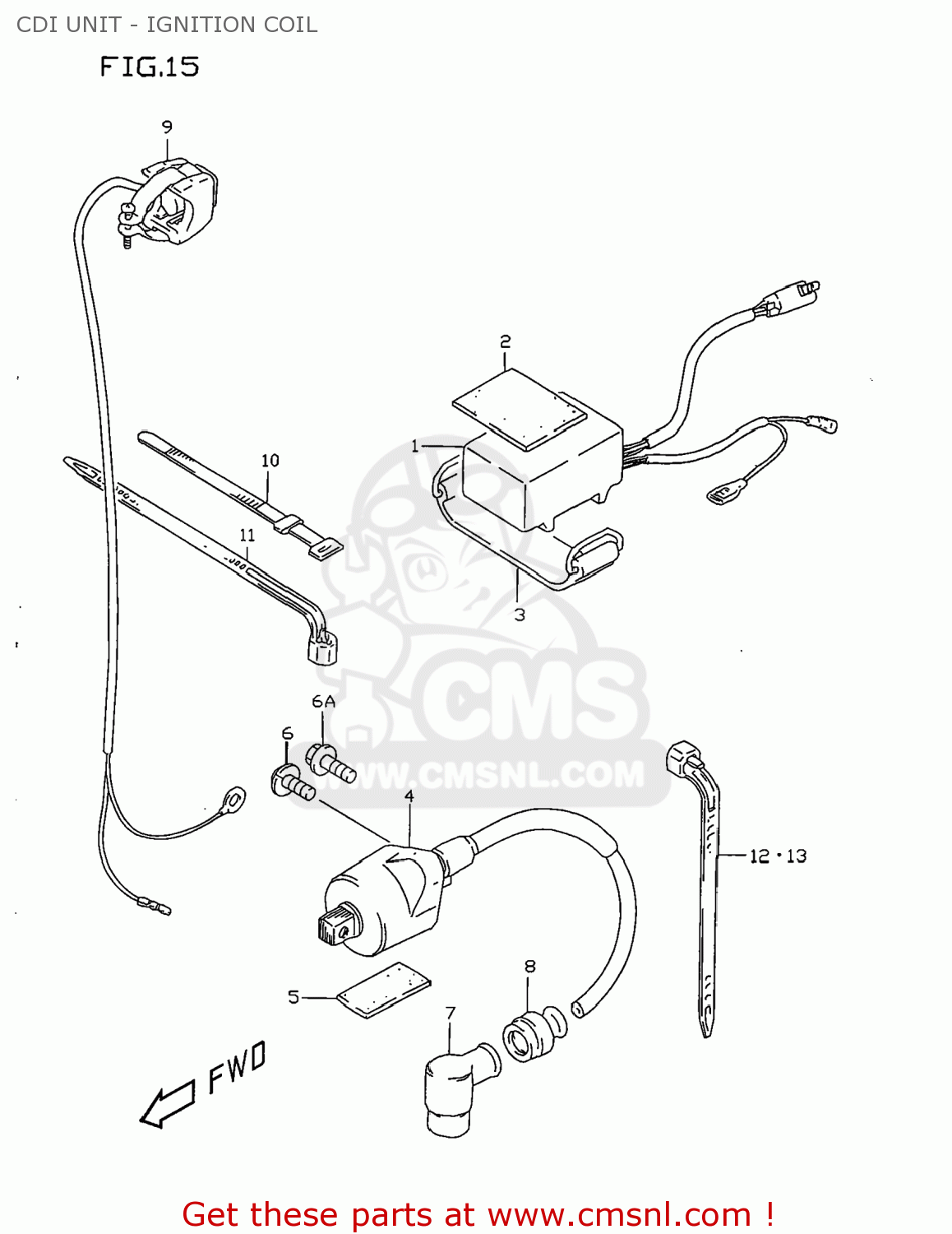 CDI UNIT - IGNITION COIL RM80 1996 (T) USA (E03)
