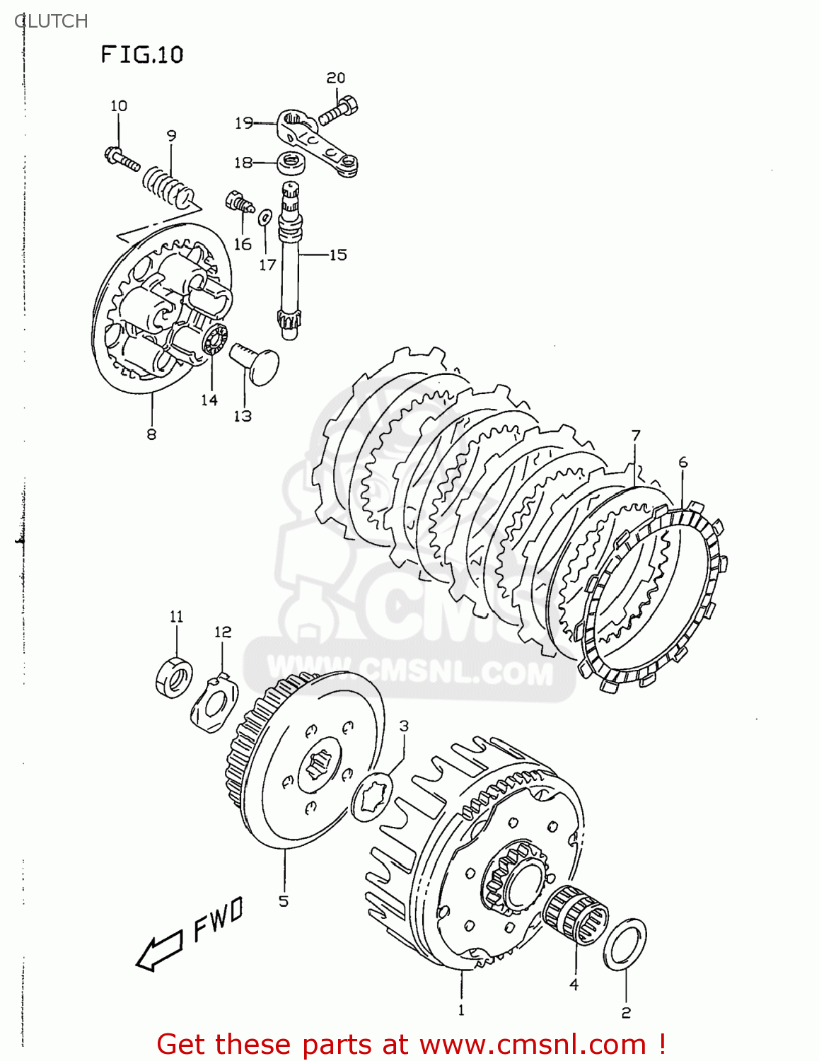 CLUTCH RM80 1996 (T) USA (E03)