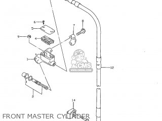 FRONT MASTER CYLINDER - RM80 1996 (T) USA (E03)