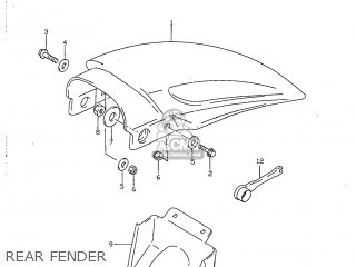 REAR FENDER - RM80 1996 (T) USA (E03)