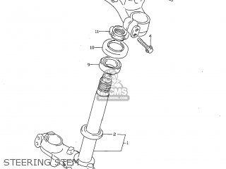 STEERING STEM - RM80 1996 (T) USA (E03)