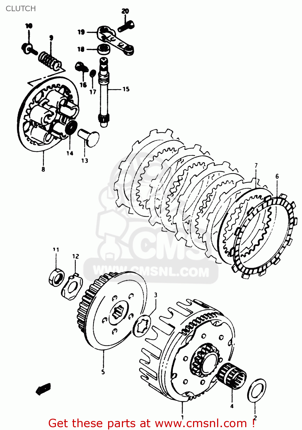 CLUTCH RM80 1996 (T)
