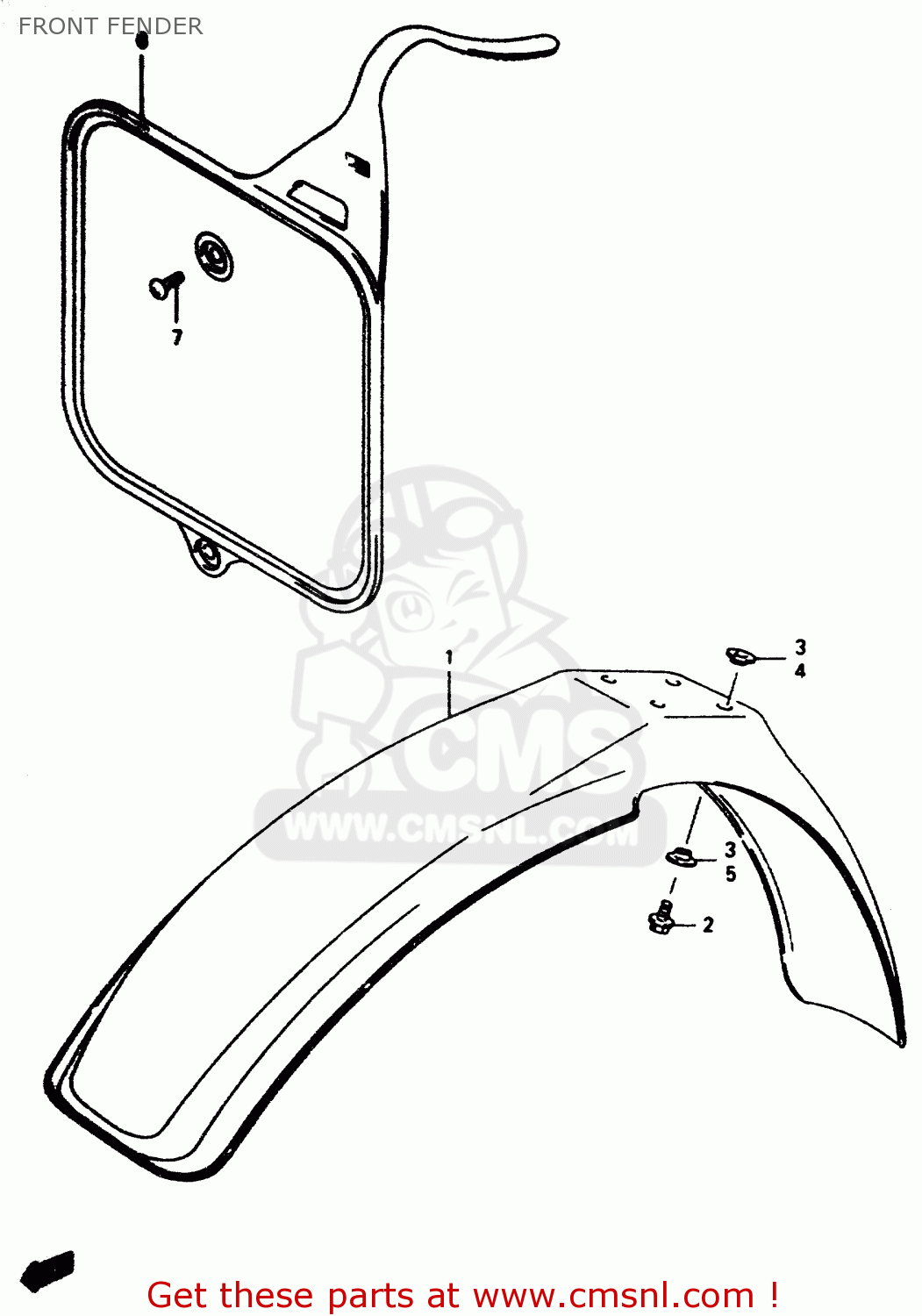 FRONT FENDER RM80 1996 (T)