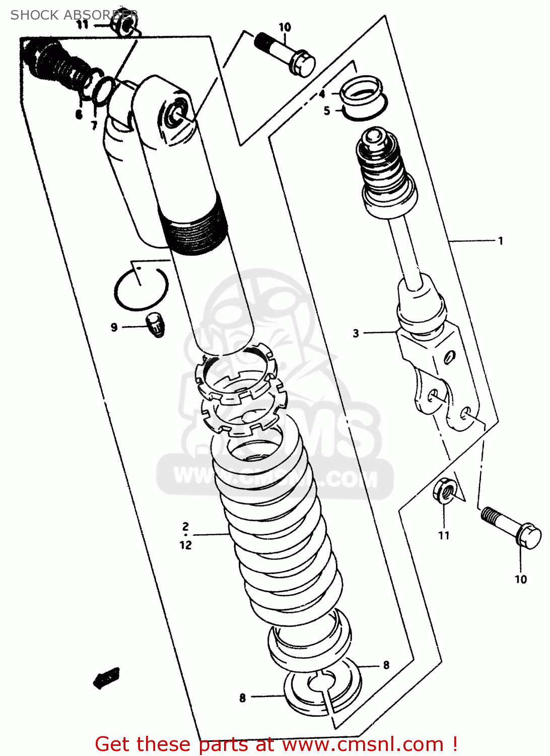 SHOCK ABSORBER RM80 1996 (T)
