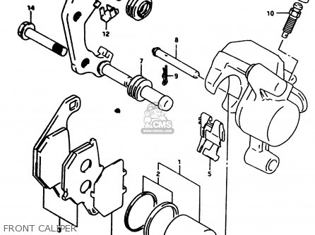 FRONT CALIPER - RM80 1996 (T)