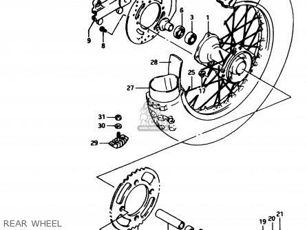 REAR WHEEL - RM80 1996 (T)