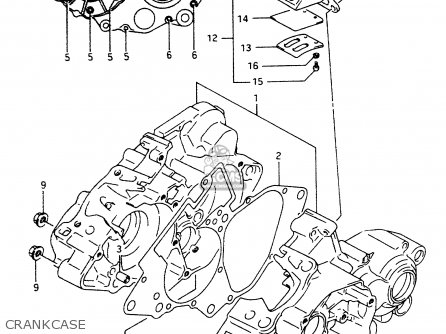 CRANKCASE - RM80 1996 (T)