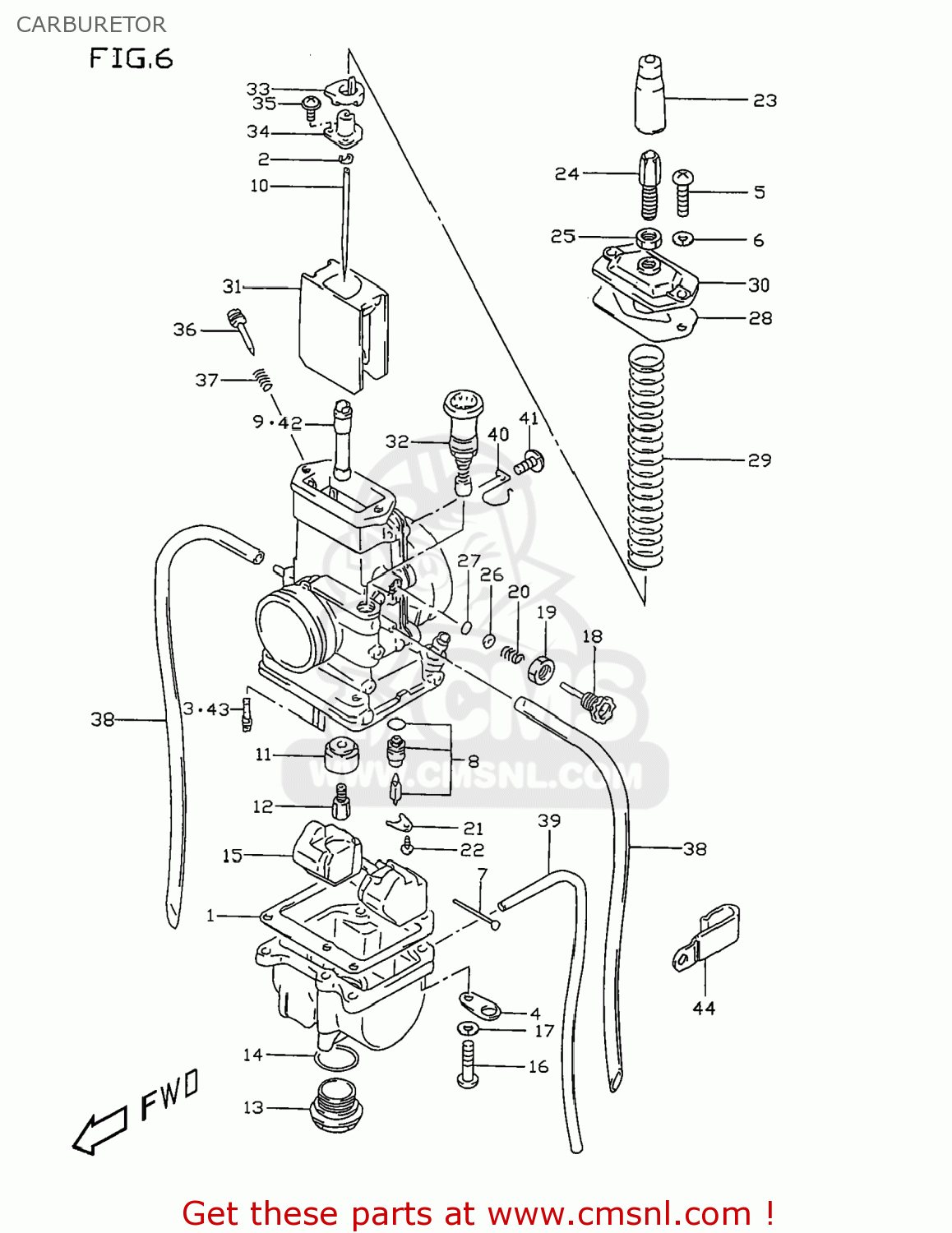 CARBURETOR RM80 1997 (V) USA (E03)