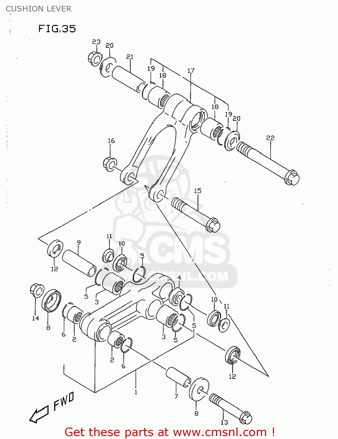 CUSHION LEVER RM80 1997 (V) USA (E03)