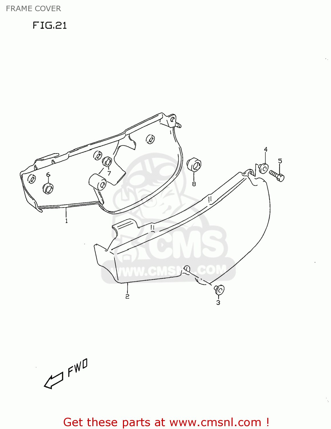 FRAME COVER RM80 1997 (V) USA (E03)