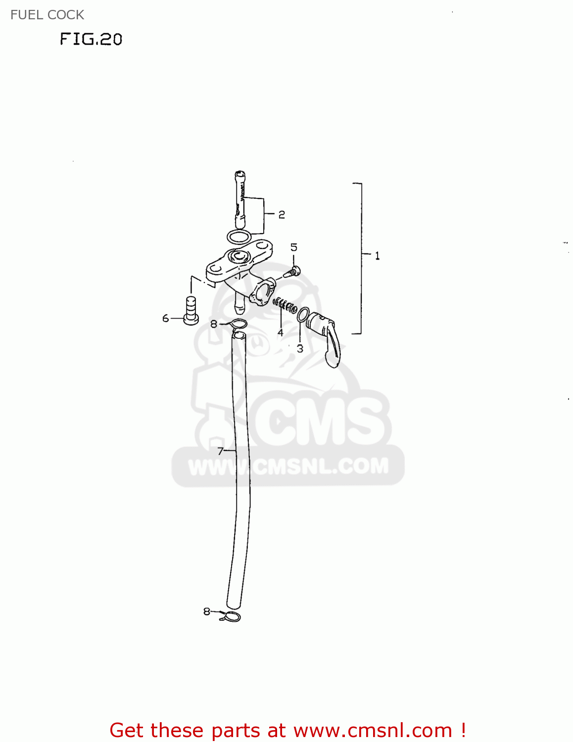 FUEL COCK RM80 1997 (V) USA (E03)