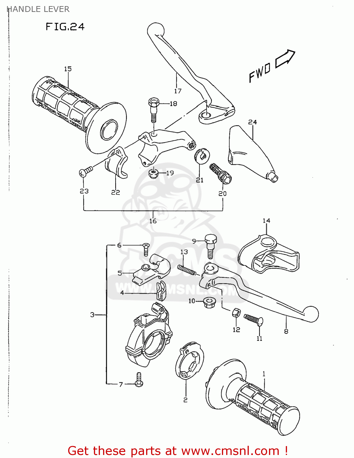 HANDLE LEVER RM80 1997 (V) USA (E03)