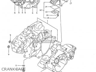 CRANKCASE - RM80 1997 (V) USA (E03)