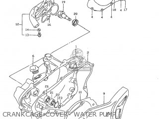 CRANKCASE COVER- WATER PUMP - RM80 1997 (V) USA (E03)