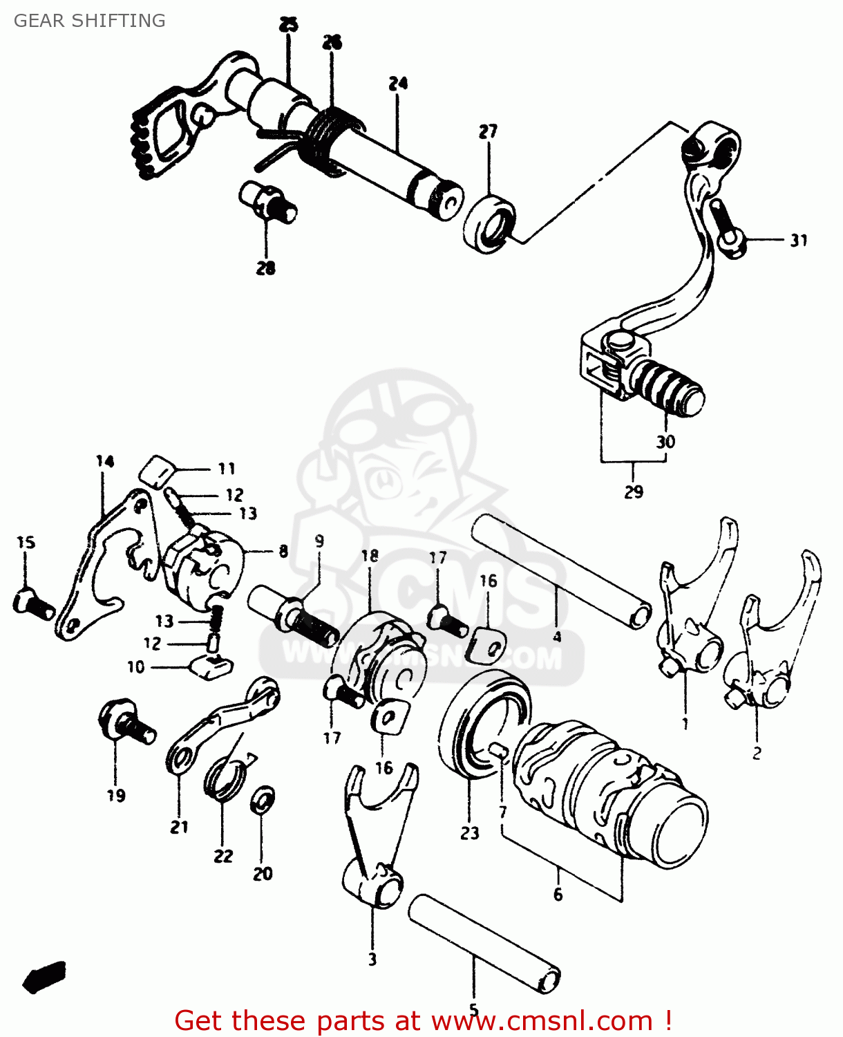 GEAR SHIFTING RM80 1997 (V)