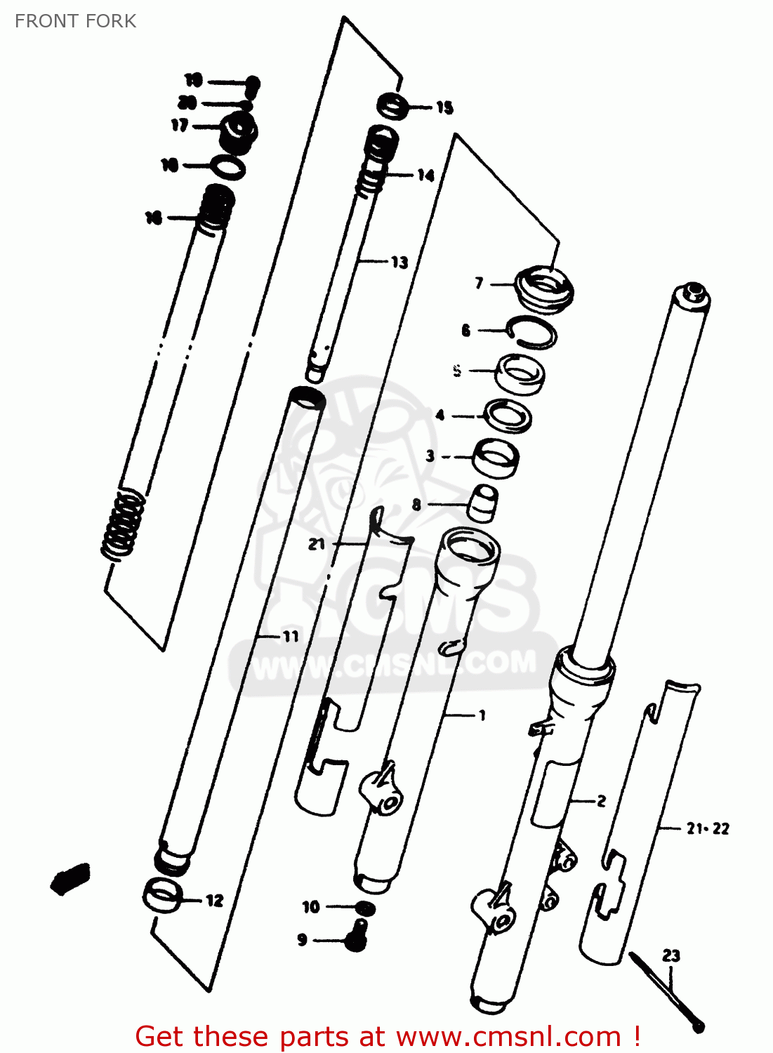 FRONT FORK RM80 1997 (V)