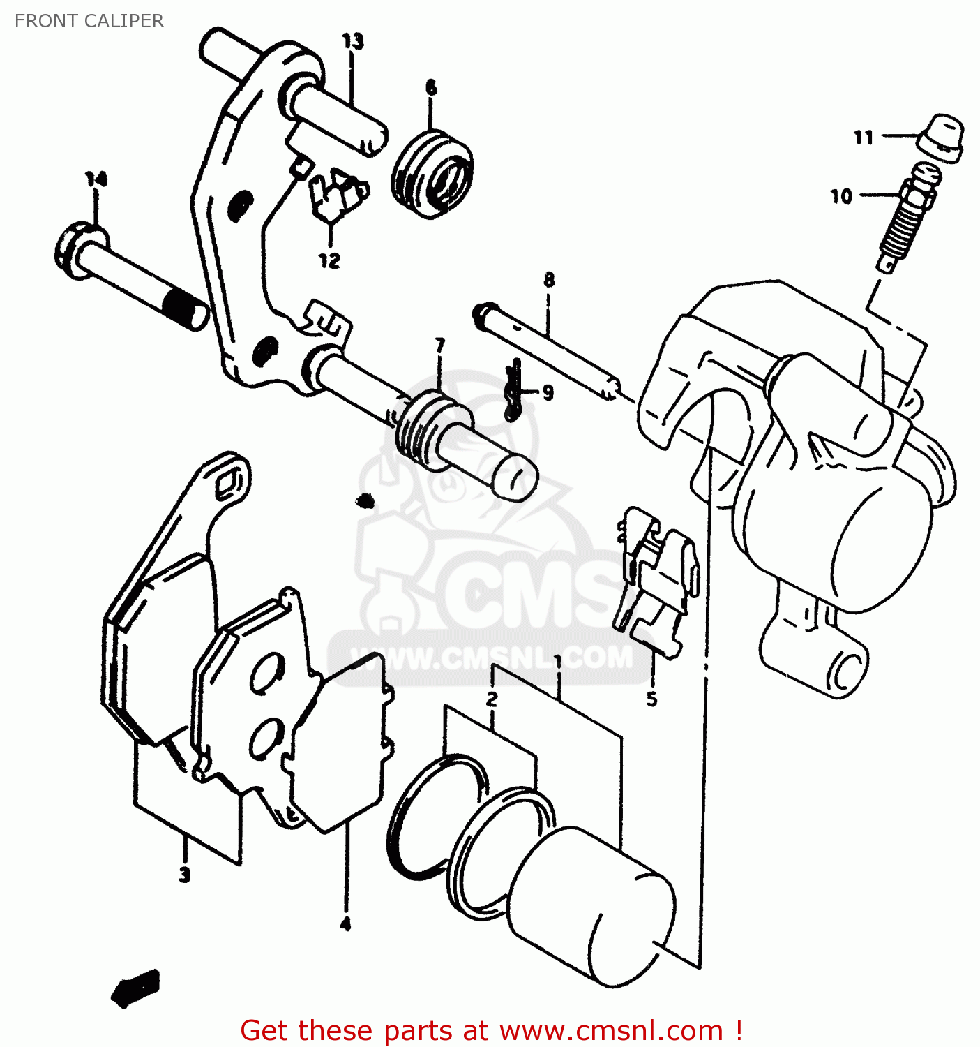 FRONT CALIPER RM80 1997 (V)