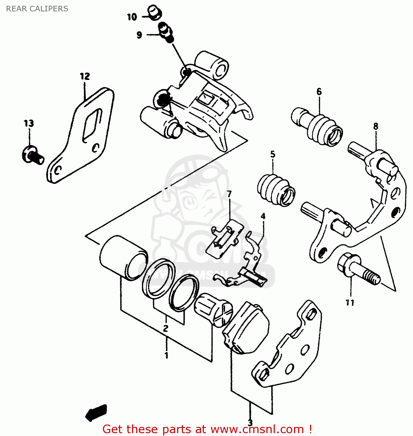REAR CALIPERS RM80 1997 (V)