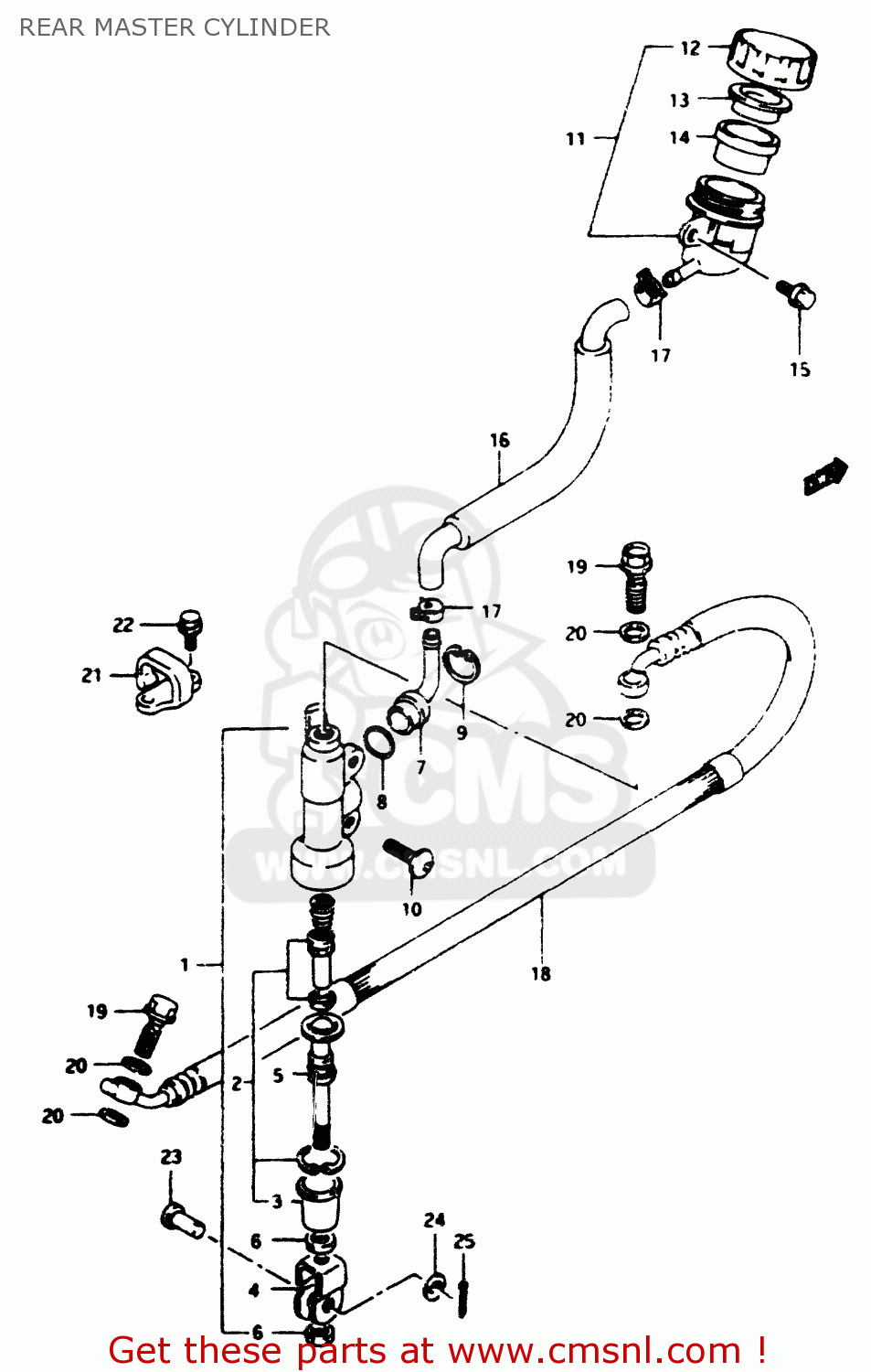 REAR MASTER CYLINDER RM80 1997 (V)