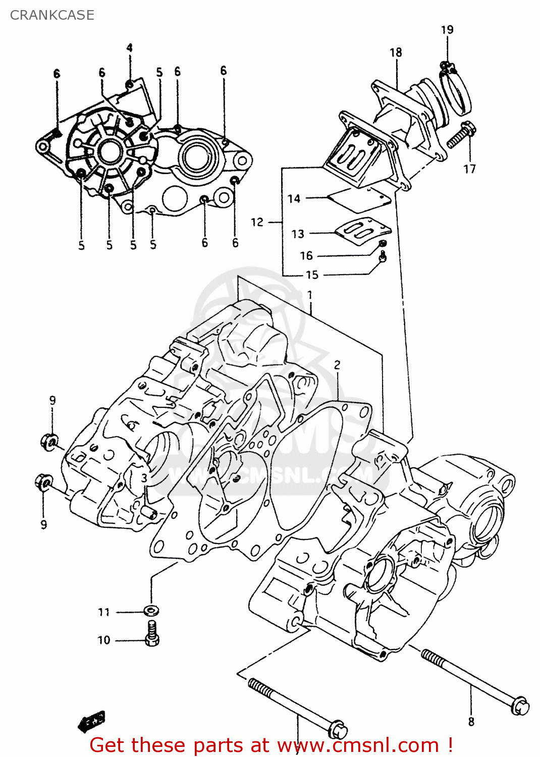 CRANKCASE RM80 1997 (V)