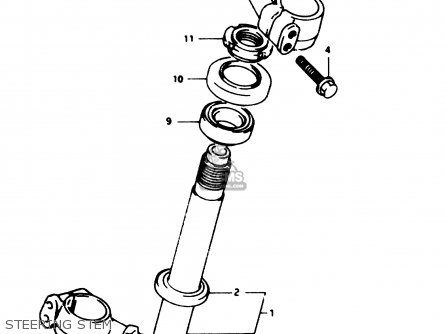 STEERING STEM - RM80 1997 (V)