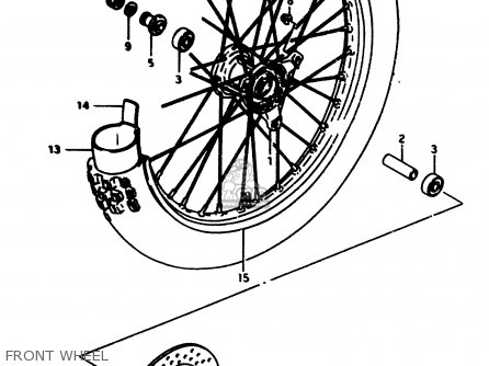 FRONT WHEEL - RM80 1997 (V)