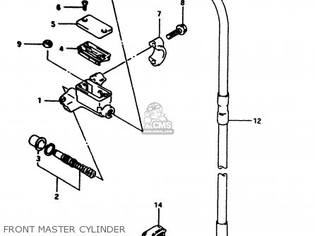 FRONT MASTER CYLINDER - RM80 1997 (V)