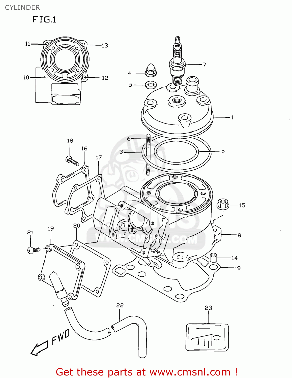 CYLINDER RM80 1998 (W) USA (E03)
