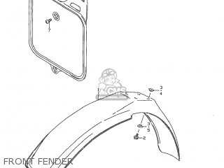 FRONT FENDER - RM80 1998 (W) USA (E03)