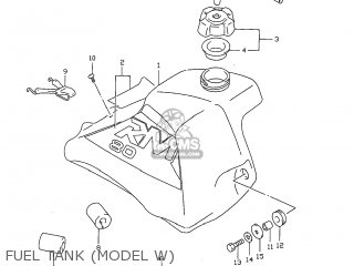 FUEL TANK (MODEL W) - RM80 1998 (W) USA (E03)