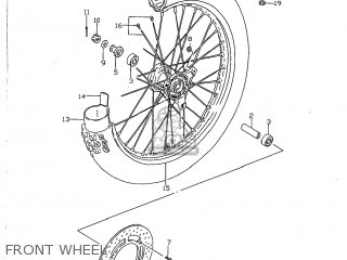 FRONT WHEEL - RM80 1999 (X) USA (E03)