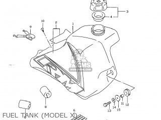 FUEL TANK (MODEL X) - RM80 1999 (X) USA (E03)