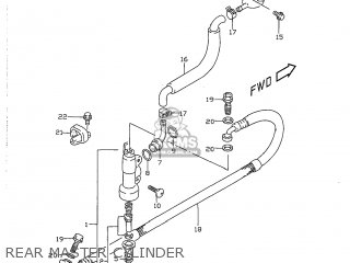 REAR MASTER CYLINDER - RM80 1999 (X) USA (E03)