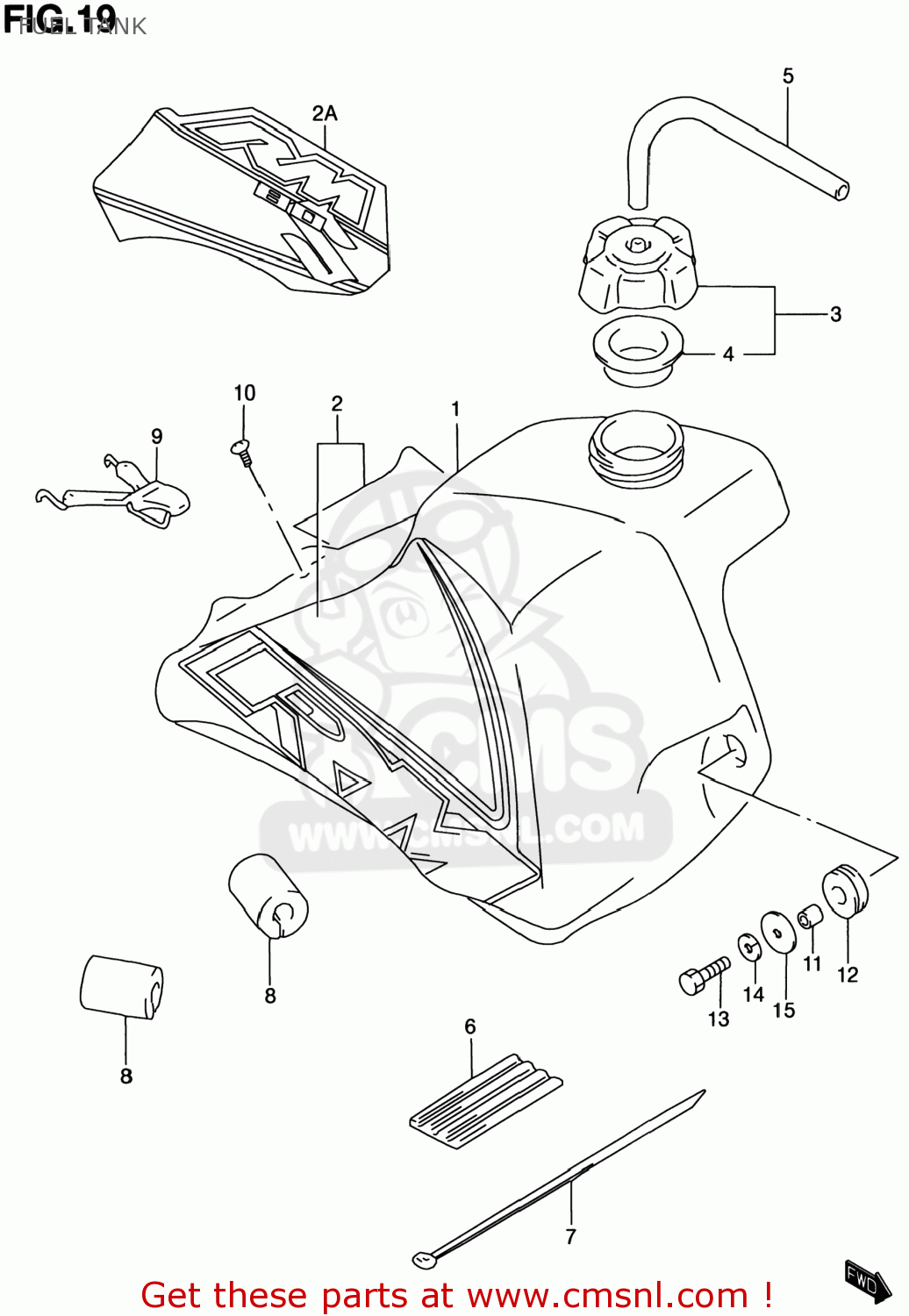 FUEL TANK RM80 2000 (Y) USA (E03)