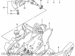 CRANKCASE COVER- WATER PUMP - RM80 2000 (Y) USA (E03)