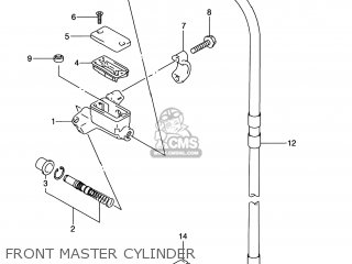 FRONT MASTER CYLINDER - RM80 2000 (Y) USA (E03)