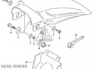 REAR FENDER - RM80 2000 (Y) USA (E03)